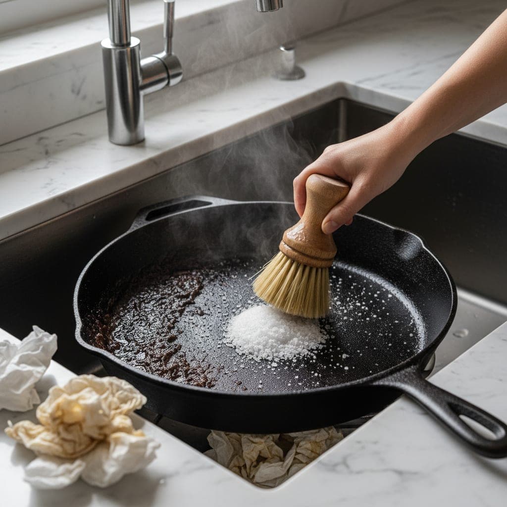 How to Deep Clean a Cast Iron Skillet